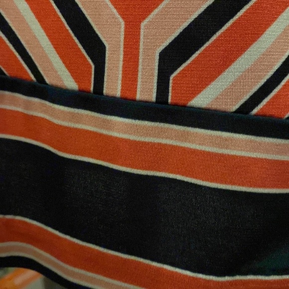 Michael Kors Dress Long Sheath Coral Black Petite Small - Picture 3 of 9